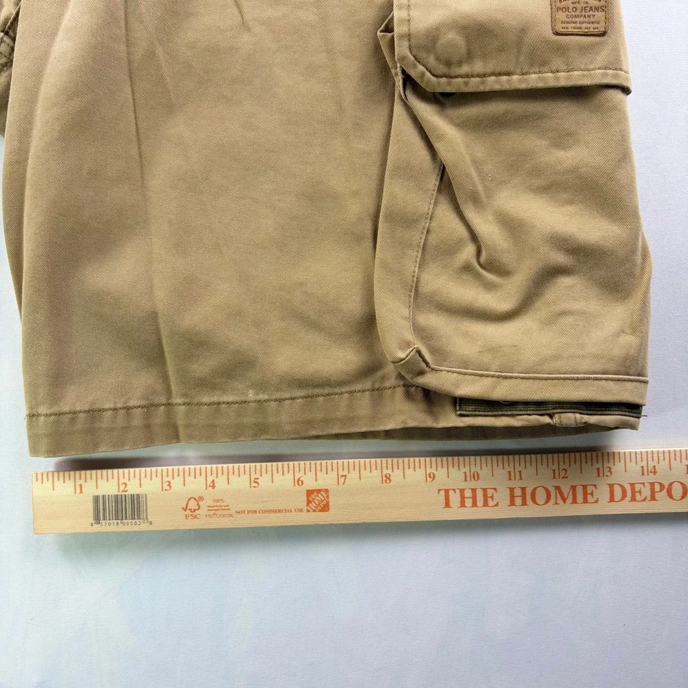 Polo Jeans Co Ralph Lauren 1967 Cargo Shorts Mens 36 Tan Cotton Military Surplus